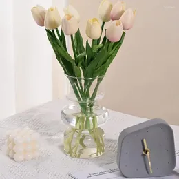 Вазы Nordics Glass Flower Vase Creative Bottle для цветов прозрачный гидропонный горшок домашний рабочий стол