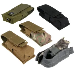 Utomhusjakt Portable M5 ficklampa Pouch Tactical Combat Molle Electronic Torch midja EDC Bag ficklampan Hölstertillbehör