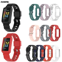 Silicone watch band For Fitbit Charge 5 strap+case cover One-piece For Fitbit Charge 5/4/4SE/3SE correa armor strap Bracelet