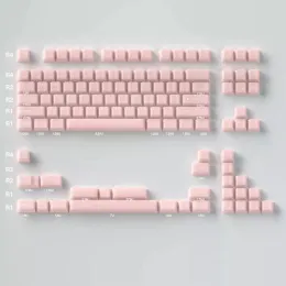 Accessories 114 Key ice Pink Front Keycaps Ice Crystal Translucent Pink Cherry Profile Key cap for OEM MX 61 68 104 Mechanical Keyboard