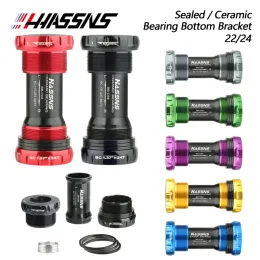 Hassns Bike Bottom Brackt Ceramics MTB BB68 HollowTech Carriage Central Movement for Mountain Bike Crank Crank Crankset Cycling Bottuto