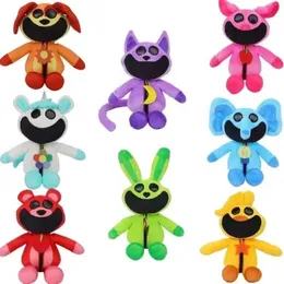 Peluş bebekler 8 gülümseyen hayvan peluş oyuncaklar hopscotch catnap bearhug peluş bebek kawaii doldurma Noel dekorasyonu 2023 çocuk hediyesi j240410