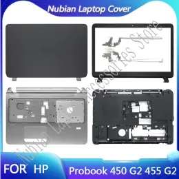 Casos novos para HP Probeok 450 G2 455 G2 Laptop LCD Tampa traseira/moldura frontal/dobradiças/palm -sest/inferior CASA 768123001 AP15A000100 CASA UPER