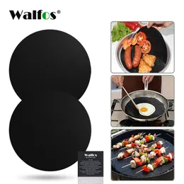 Walfos 2pcs قابلة لإعادة الاستخدام غير القابلة للاصطدام مقلاة مقلاة ورقة الطبخ الطبخ ورقة لوحة المطبخ المطبخ