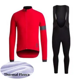 Команда RAPHA Cycling Winter Thermal Fleece Jersey Bib Sets 2019 New Men Kits Road Bike Clothing Mtb доставка U41912236K