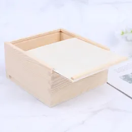 Коробка деревянная деревянная корпус подарок украшения незаконченные коробки