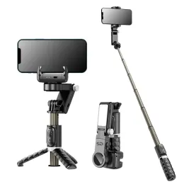 Gimbals Dolgu Işık Uzak Tripod Telefon Tutucu Stand Selfie Stick 360 Çekim Akıllı AI Akıllı Bluetooth İzleme Gimbal Stabilizatör