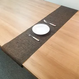 PVC Table Runner 30x180cm Nowoczesna mata stołowa jadalnia Wodoodporna podkładka bez poślizgu geometryczna dekoracje domu ślub Camino de mesa