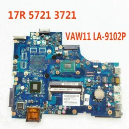 Moderkort LA9102P för Dell Latitude 17R 5721 3721 Laptop Moderboard VAW11 LA9102P Mainboard LA910 med CPU 2127U 100% Test OK