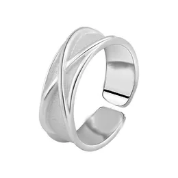 2024 Hot Animation X Designer Brand Rings for Women S925 Silver Plated Open Cross Emotion Nail Finger Love Ring Woman Jewelry