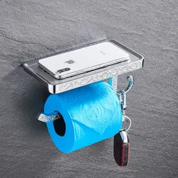 Senlesen łazienka Papier toaletowy Uchwyt na telefon komórkowy Poleś na telefon cynkowy stopa w łazience Ręcznik w stojaku toaletowe pudełko tkankowe