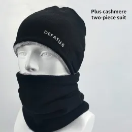 Mäns Winter Bike Hat Thermal Polar Fleece Balaclava Hooded Neck Warmer Scarves Cycling Ski Mask