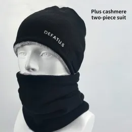 Chapéu de bicicleta de inverno masculino de velo polar térmico balaclava lenços de esqui de pescoço com capuz