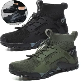 Botlar Highop Yukarı Akışlı Su Ayakkabı Trekking Dağ Botları Antiskid Yürüyüş Spor Ayakkabıları Açık Giyim Göze Çıkan Su Ayakkabıları