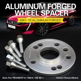 2piece 12/15/20 mm Dystansowe adaptery 4x108/5x108 65.1 mm dla Peugeot 206/207/208/301/307/308/3008/407/408/508/4008/5008