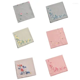 Laço amarra o lenço diy bordado artesanato arte para adultos iniciantes hankies florais