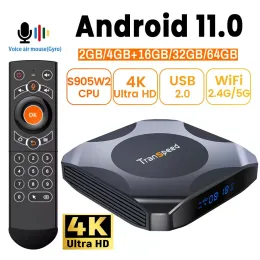 Box Android 11 TV Box Fast Dual Wi -Fi AV1 MALIG31 MP2 32G 64G BT5.2 1080P 3D 4K Szybki odbiornik TV Ustaw górny pudełko