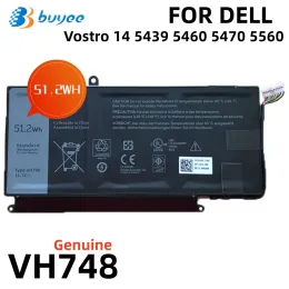 Baterias 11.1V 51,2WH 4240mAh VH748 Nova bateria original de laptop para Dell Vostro 14 V5560 V5460 V5460D V5470 V5480 Series Notebook