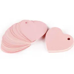 Rótulo de preço de 100pcs/pacote rótulo de vestuário de formato de coração rosa