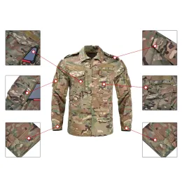 Han Wild Army Siding Uniforme militare Airsoft Airt Tactical Abbigliamento camuffato pantaloni cargo che caccia uomini abiti da escursionismo set da trekking