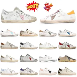 Women Mens Superstar Designer Casual Golden Goode Buty Low zamszowe Flat Włochy Trenerzy luksusowe platforma gęsi skórzana do stare brudne sporty na zewnątrz różowe trampki