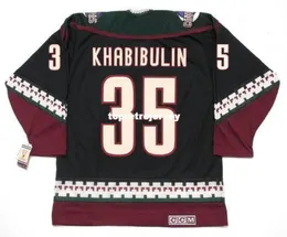 Ganze Herren Nikolai Khabibulin Phoenix Coyotes 1997 CCM Vintage Billig Retro Hockey Jersey2445004