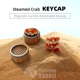 Accessories 3D Crab Keycap Mechanical Keyboard Translucent Magnetic Absorption Food Keycap Office Decompression ESC Cherry Axis