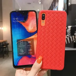 Custodia morbida in silicone di tessitura della griglia per Oppo Realme X XT X2 X50 5 6 Pro C3 6I 6S C11 9I Cover telefonico FundA