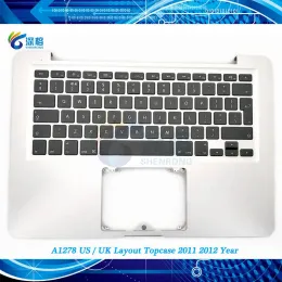 MacBook Pro 13 için Yeni Orijinal "A1278 Kesikli Top Case +Klavye +Arkadan aydınlatmalı ABD Euro EU20112012 EMC 2555 EMC 2554 MD102LL gibi klavyeler