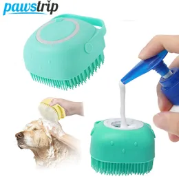 Pet Bath Brush Shampoo Massage Brush Soft Silicone Puppy Cam Comb Pet Dog Cleaning Brush For Dog Catch Grooming Tool