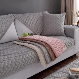 Stol täcker 1/2/3/4 sätes tjockare soffa täckning sammet soffa dammtät handduk fast slipcovers hörn för vardagsrum