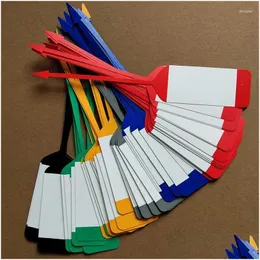 Gartendekorationen 100pcs Auto Key Hang Tags Blankes wasserdichtes Papieretikett für 4S Mobile Stores Reparaturservice Drop Lieferung Home Patio DHZ81