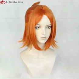 Game ES 2Wink Aoi Hinata Aoi Yuta COSPLAY parrucca corta arancione arancione Calco sintetico parrucca di parrucca di parrucca + parrucca Cap