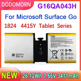 Baterias Dodomorn New G16QA043H 2ICP4/76/76 Bateria de laptop para Microsoft Surface Go 1824 4415Y comprimido PC 26.12WH 3411MAH 7.66V