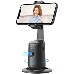 Tripods Stand Stand Auto Face Rastreamento de tripé 360 ° Sem aplicativo necessário Vlog Live Vlog Video/Tiktok/YouTube/Zoom Meeting