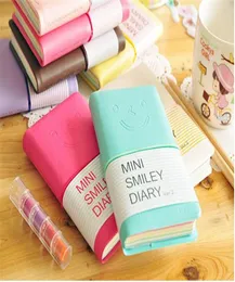 Business and Office School Supplies Notes & Notepads Cute Colorful Mini Leather Notebook7.5*.12.5 CM 192 Sheets Wire Bound 90g/pc Fashion Diary2458577