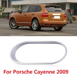 CAPQX For Porsche Cayenne 2009 Auto Rear Exhaust Pipe Frame Cover Chrome Tail Throat Decor Panel Cap Hood Protector Lid Garnish