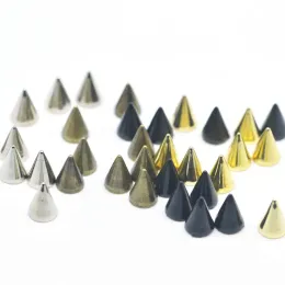 Kalaso 20pcs Cone Rivet parafuso estilo punk Stud Leathercraft Bullet Spikes Diy Craft Supplies Roupas Acessórios de jóias 7x10mm