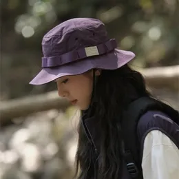 일본 야외 퀵 드리 봄과 여름 드로 스트링 등산 버킷 모자 남성 여성 캠핑 선샤이드 유역 CAP240410
