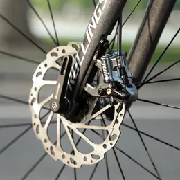 Juin Tech F1 bisiklet disk fren kaliper hattı çekme hidrolik frenler seti mtb xc yol dağ bisikleti fren rotorları 160mm düz montaj