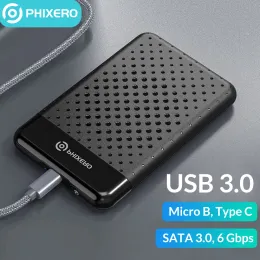 Enclosure PHIXERO 2.5" Inch SATA HDD Enclosure SSD Hard Drive External Case USB 3.0 5Gbps 7mm 9.5mm Disk Storage Box For PC Macbooc Laptop