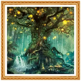 Forest Light Tree 5d Diy Diamond Painting Full Square Cross Stitch Haft Igle robak DM428