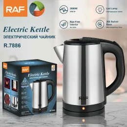 Kettles Household Stainless Steel Electric Kettle, Antidrying, Automatic Poweroff, Largecapacity 2Liter 2000W Electric Kettle