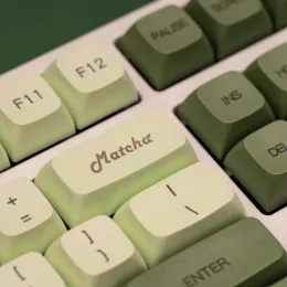 Аксессуары 124 клавиши/установка xda profile matcha green tea tea capcap pbt dye soublimation caps для механической клавиатуры Diy 61 64 84 96