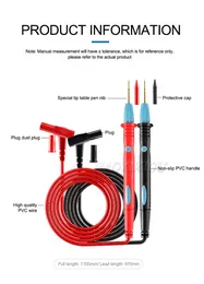 Sunshine SS-024A Top Quality Multimeter Pen Universal Cable Measuring Probes Pen For Tester Wire Tips Underhållsverktyg