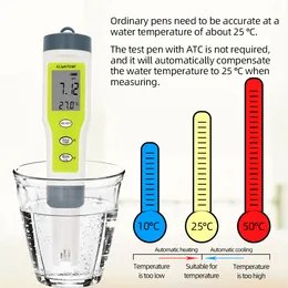 PC-101 PHメーターORP塩素メーターTDS塩分テスターEC温度検出器水質モニターテストツールフィルタープールの40％の40％