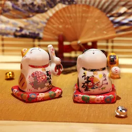 Lucky Cat Toothpick Box Home Living Room Dining Table Household Toothpick Holder Ceramic Creative Cute Small Ornaments