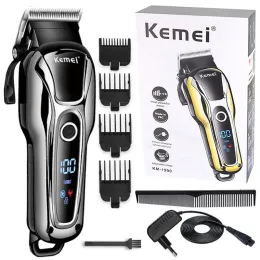 Aparadores keme 1990 Profissional twospeeds timer de cabelo para homens barbeiro salão de cabelos clipper pro precisão de corte de cabelo elétrico de cabelo elétrico