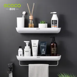 Scaffali da bagno ECOCO Organizzatore Monte a parete Scaffale per asciugamano per asciugamano con portabicchiere da asciugamano Accessori per il bagno