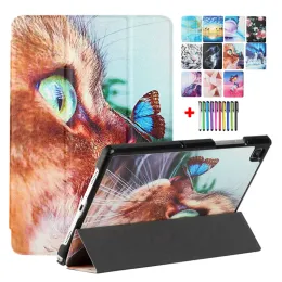 Fallskydd för Lenovo Tab M8 Case Tablet Coque Shell för Lenovo Tab M8 FHD Tab M8 HD Cover Print Wolf Cat Funda TB8505F X TB8705F